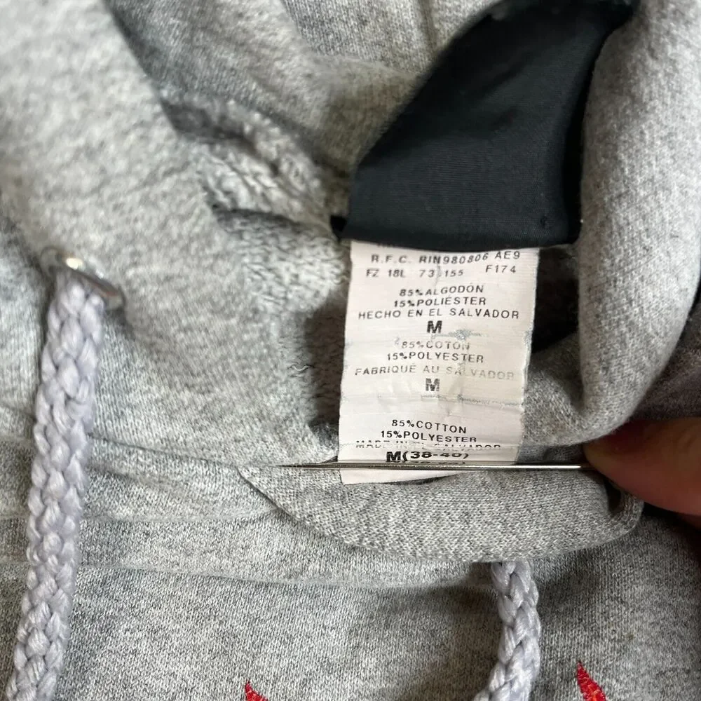 THRASHER Sweatshirt Mens M Hoodie Pullover Sweater Flames Magazine Distressed - Picture 9 of 13